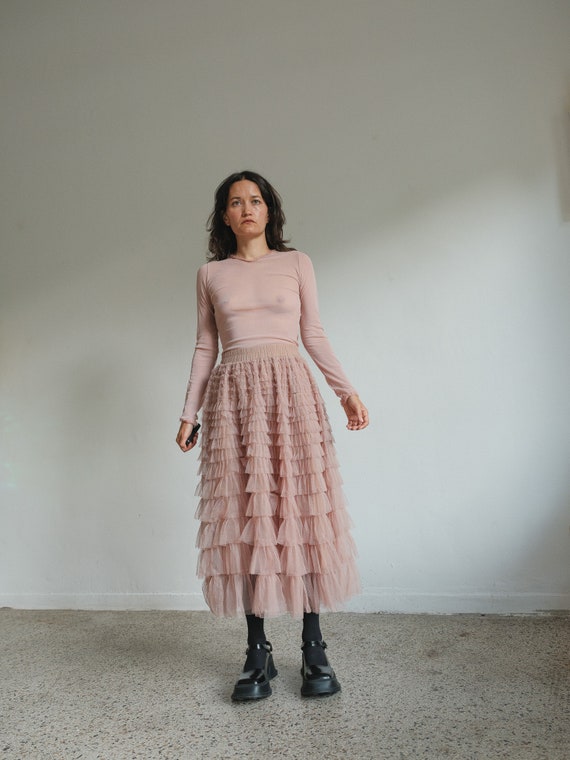 Layered tulle top skirt xs