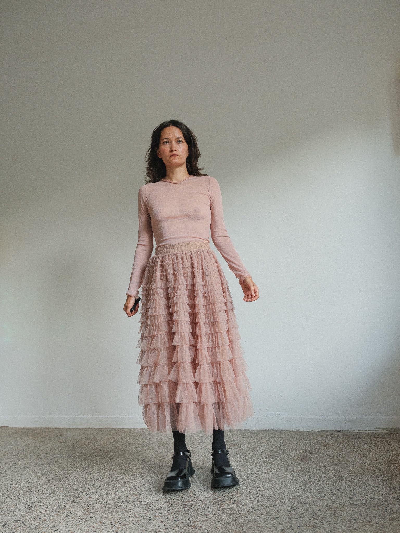 Gonna in deals tulle rosa cipria