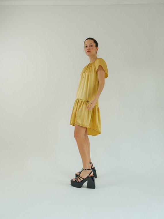 Buy Vintage John Galliano Yellow 100% Silk Drop Waist Mini Dress Online in  India - Etsy