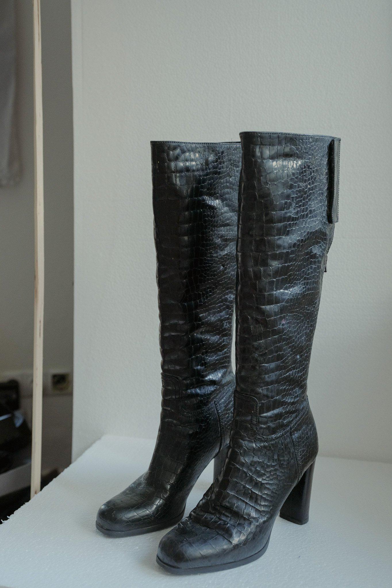靴 00s real leather heel boots 2000s Boots - Etsy