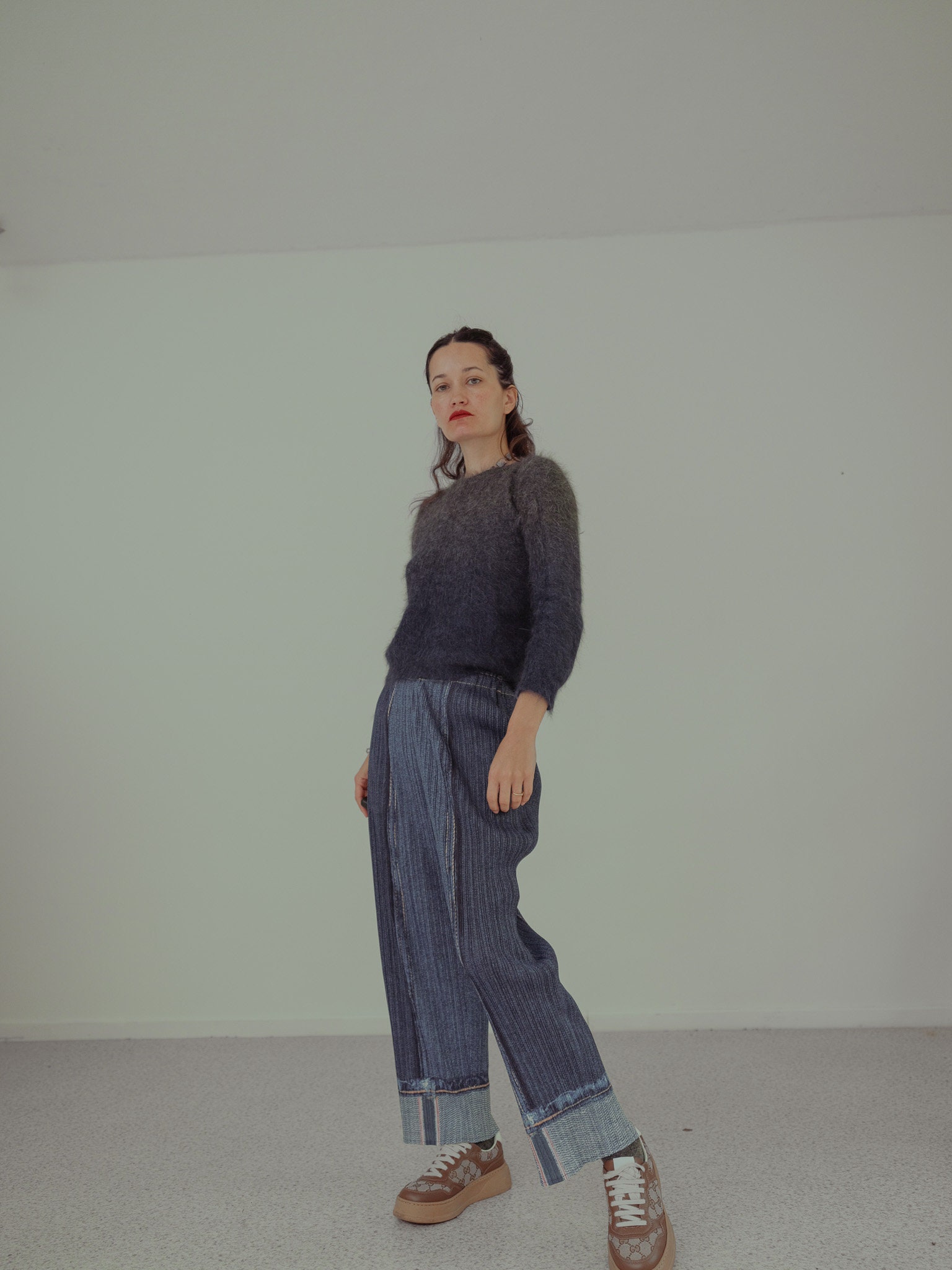Italian Vintage Blue Ombre Angora Knitted Top XS - Etsy