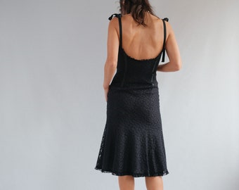 Moschino Cheap and Chic Black Lace Corset Midi Dress From the Mid-2000s, -  Etsy