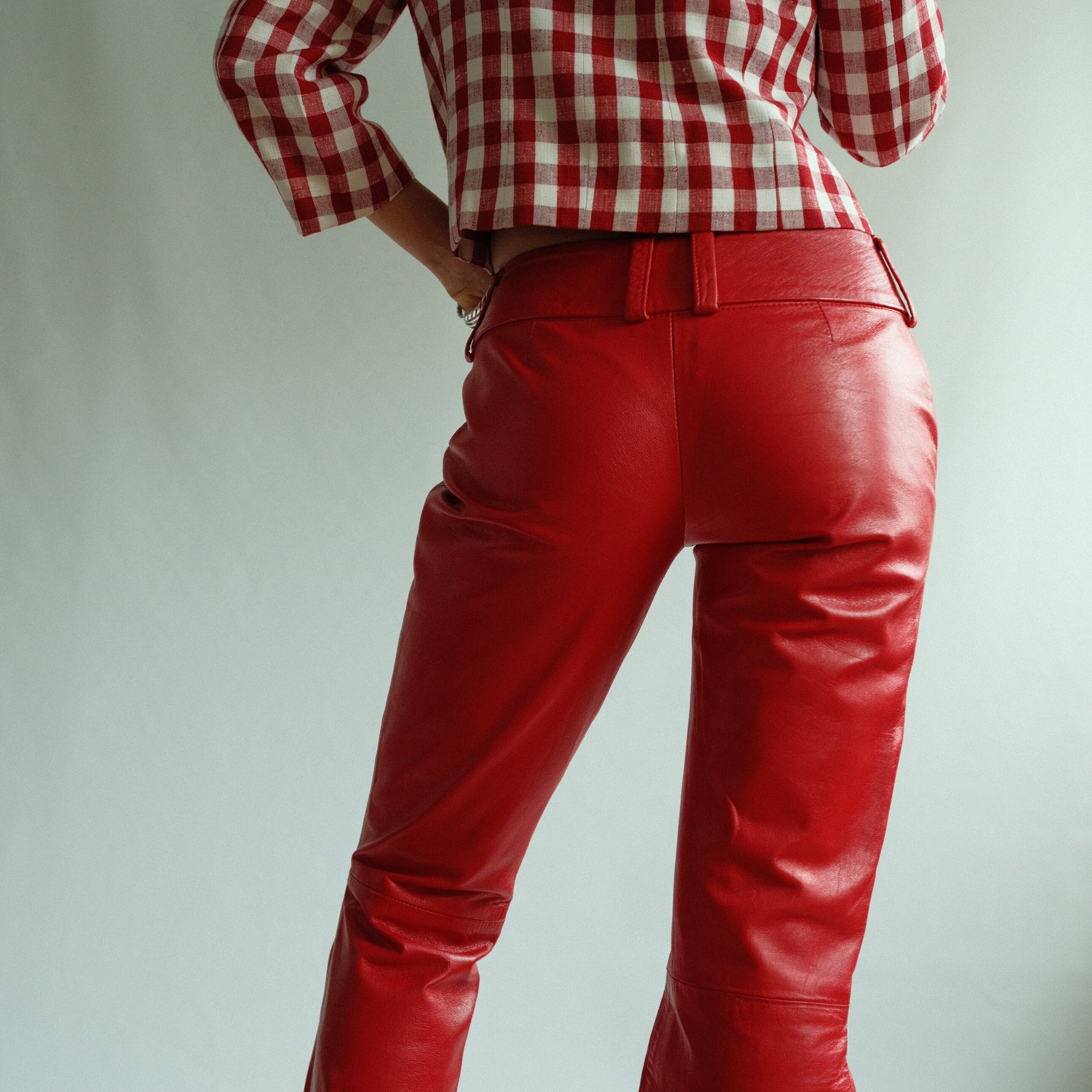 NAKD wide leg faux leather pants in red part of a set  ASOS