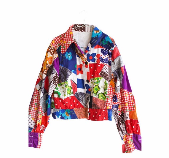 True Vintage Patchwork Quilt Bomber jacket - image 4