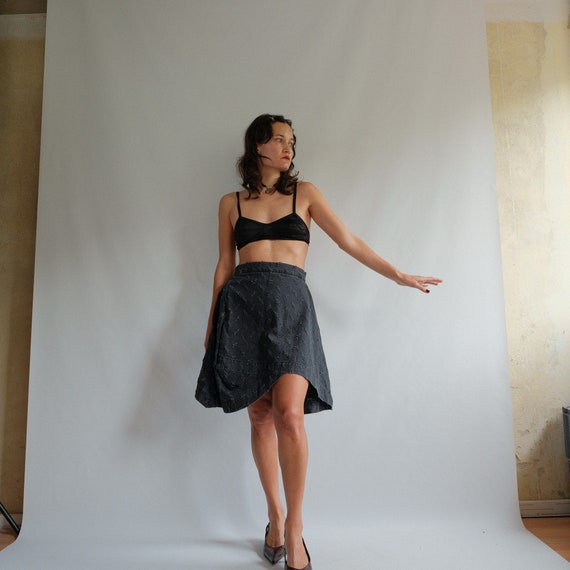 Vivienne Westwood Anglomania Denim Aysymmetrical Midi Skirt