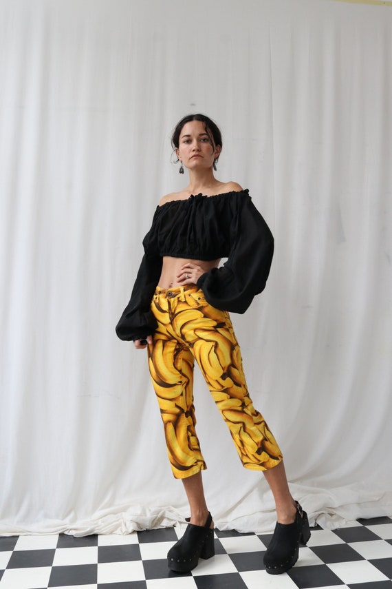 Archive Dolce & Gabbana Yellow Banana Print Peda