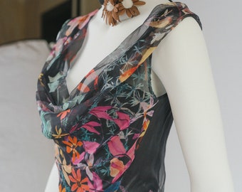 SOLD ) Archival Vivienne Westwood Printed Silk Chiffon
