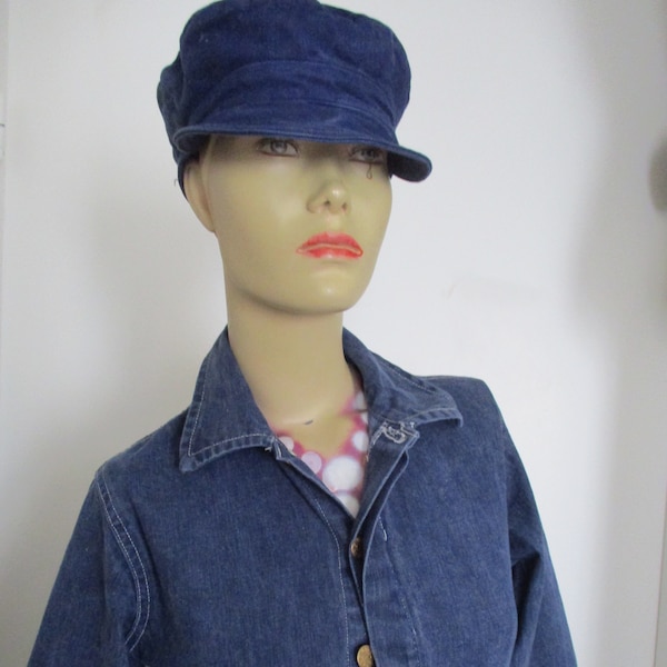 Vintage 1950S Union made Denim Boiler suit Work wear Size Small /Uk 8