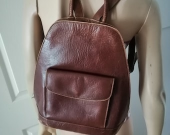 Perlina 90\'s Chocolate Brown‎ Leather Backpack Perlina ny leather backpack - Gem main image 4