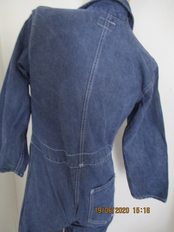 Vintage 1950S Union made Denim Boiler suit Work w… - image 6