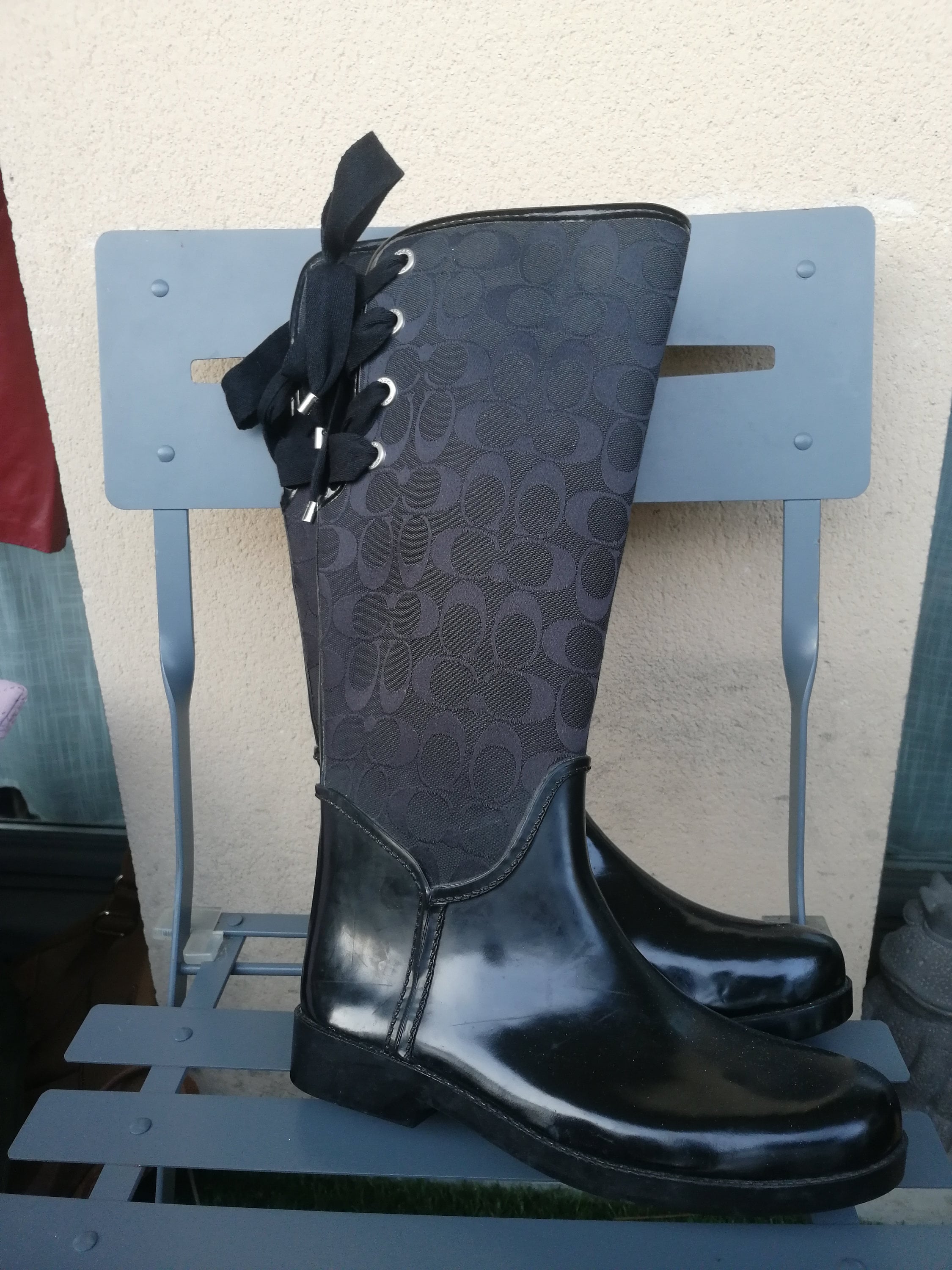 90s Original Coach Rain Boots, Festival Boots, Boots, Ankle Boots