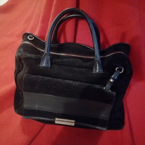 A Hand Bag by French designer Maje with Added small purse Made from Thick Suede image 2
