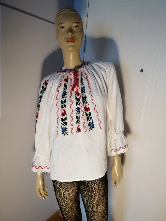 Vintage 70s/80s Folklore, Romanian, Thick cotton,… - image 8