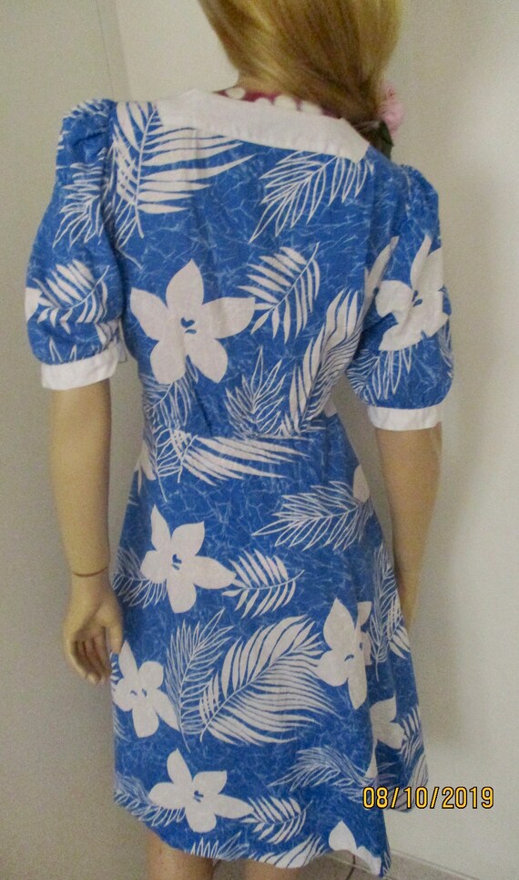 Vintage 1950S,Tiki/Hawaiian/Rockabilly,Cotton Flo… - image 5