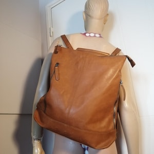 Amazing Original Backpack, cross body bag Leather Tan, By The Chesterfield Brand
