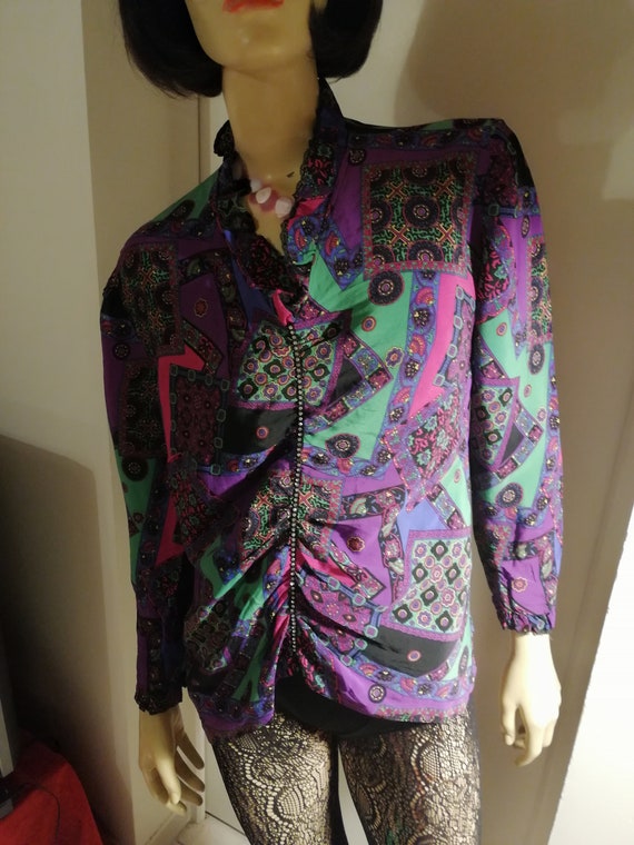 Vintage Bespoke Egon Von Furstenberg Silk, Paisle… - image 1