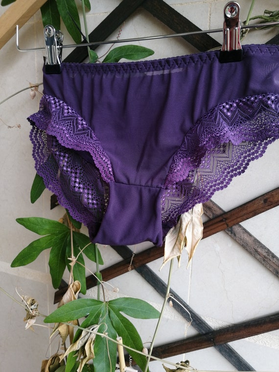 Dark Purple, Bra and Panties, Padded, Underwire, Push Up, Size  36b,fr95b,eu80b,panties Size Medium, Very Sheer New With Out Tags -   Canada