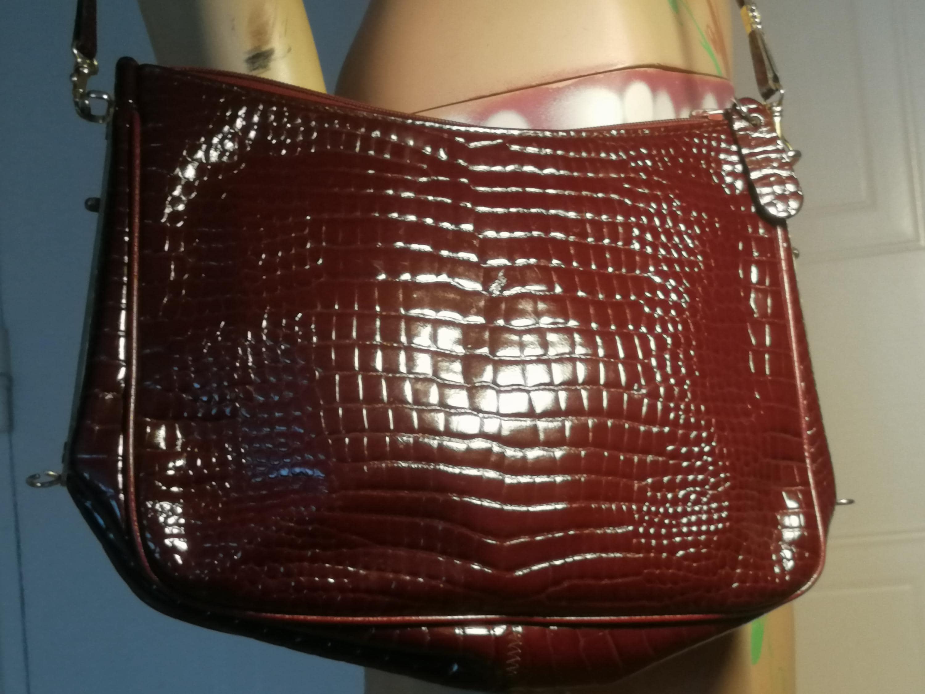 ARNYS 80'〜90' Vintage Leather Shoulder Vintage 1980s Original Genuine Leather Oxs Blood Snake Skin