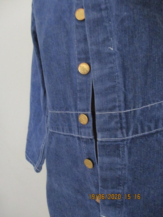 Vintage 1950S Union made Denim Boiler suit Work w… - image 7