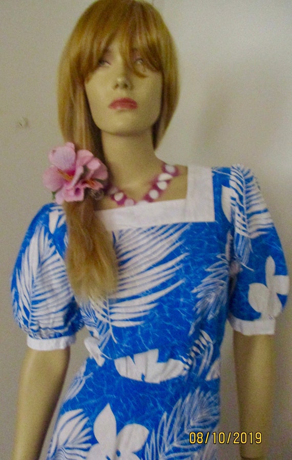 Vintage 1950S,Tiki/Hawaiian/Rockabilly,Cotton Flo… - image 1