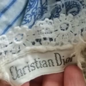 Vintage French designer Christina Dior Night Dress /chemise de nuit, cream, medium to Large image 9