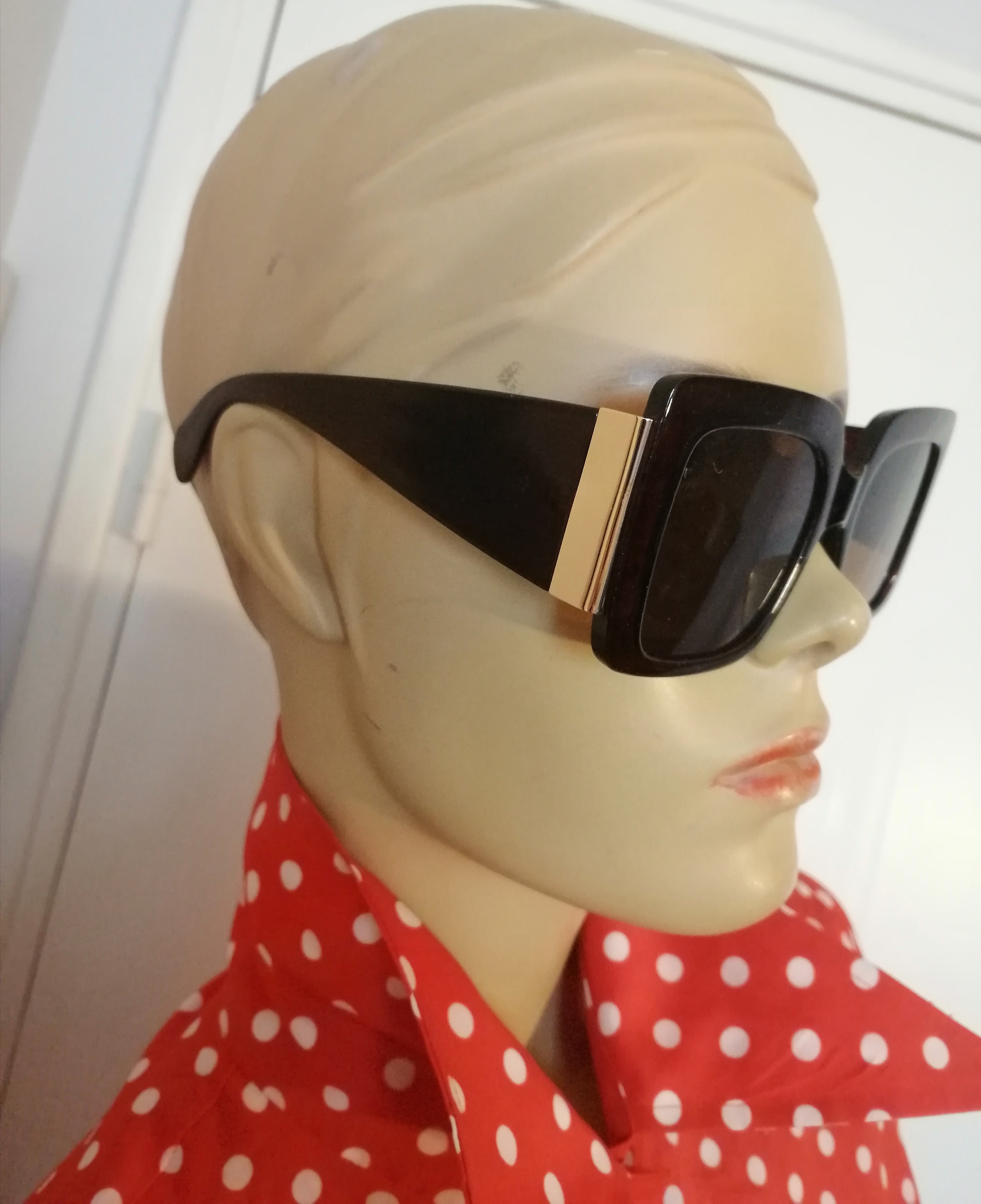 France TJ Sunglasses Clear Tortoise Oversized Square Vintage 70s Made in France Vintage 70s Oversize Sunglasses 1970 Round Bugeye Men Women  main image 4