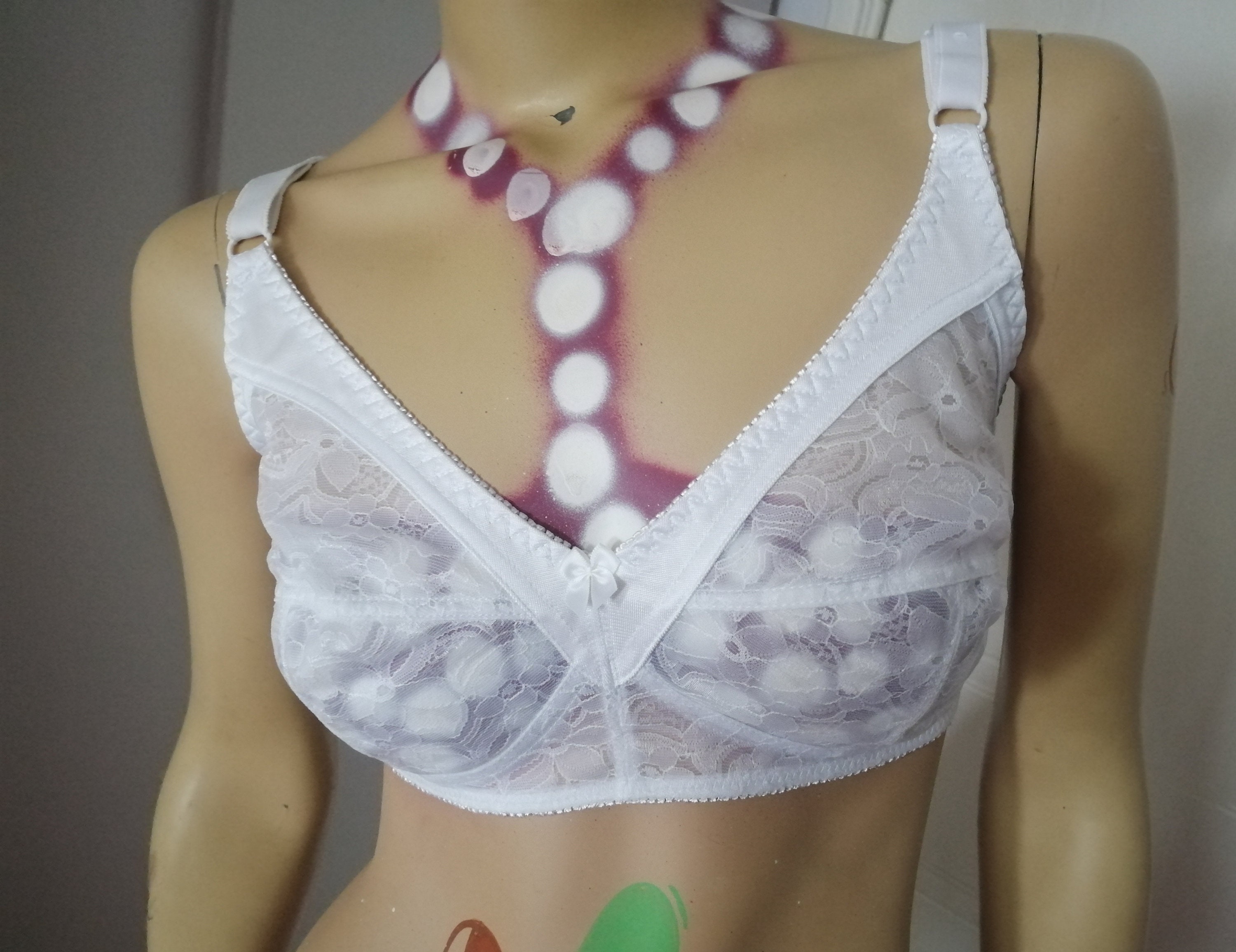 Set of Vintage Cotton Nursing Bra Women Front Closure Bra for Breast Feeding.  Second Hand Lingerie Retro Mother Bra Wedding Pin up Fashion -  Canada