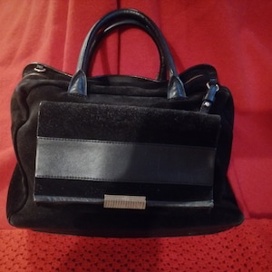 A Hand Bag by French designer Maje with Added small purse Made from Thick Suede image 1