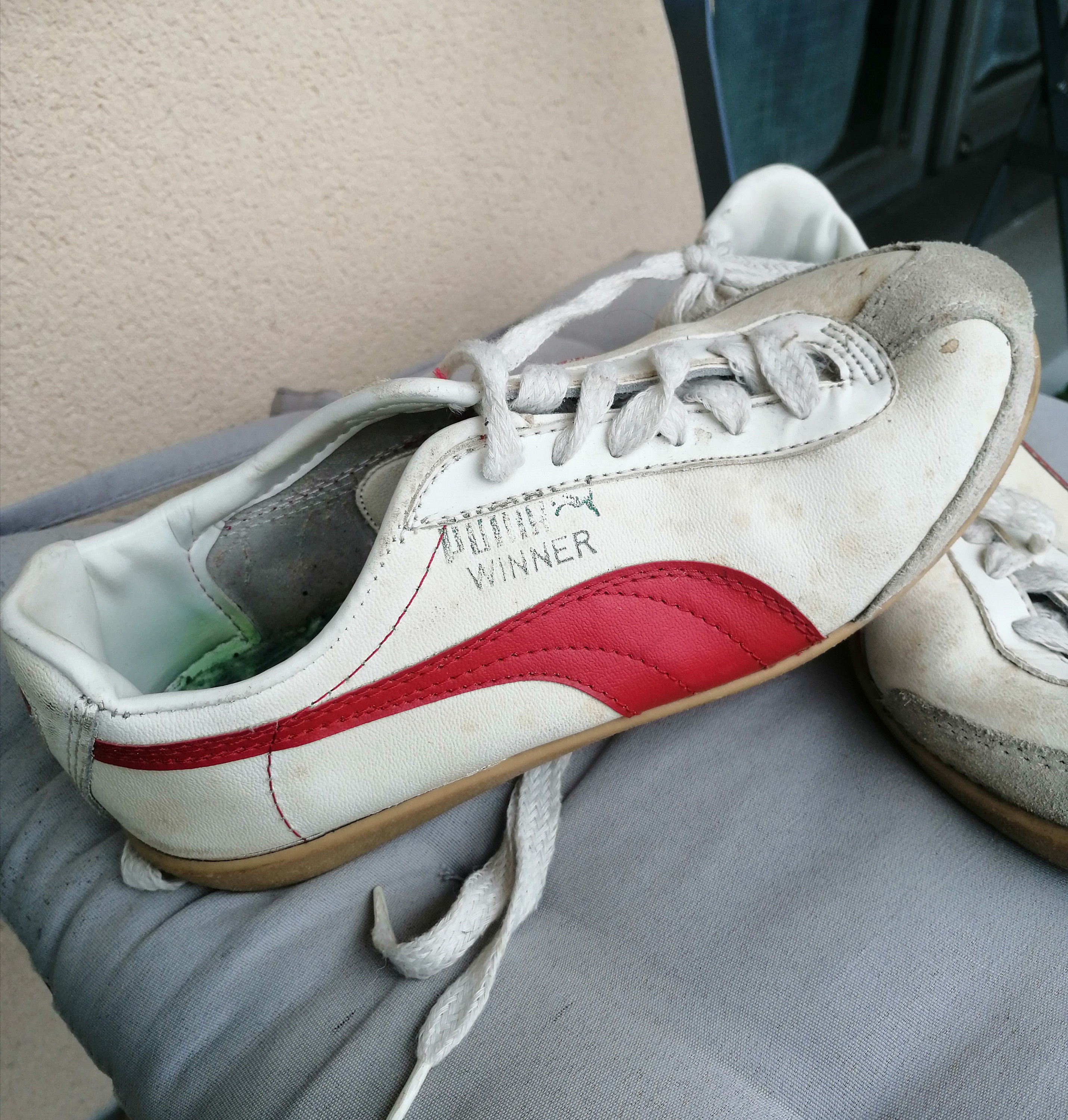 Vintage 1970s /80s Retro Puma Winner Red and White Size 4 - Etsy