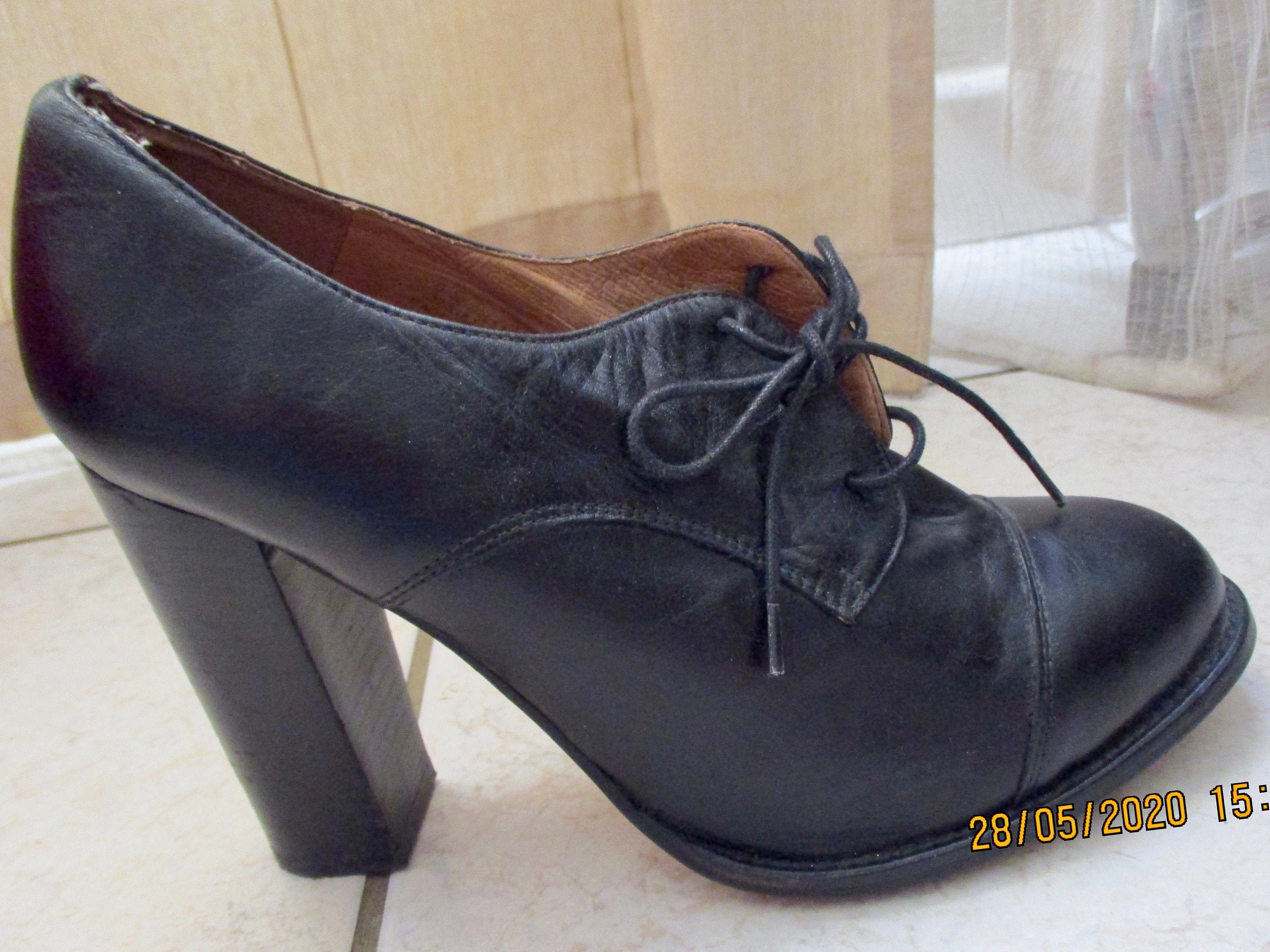 Talons Hauts Noirs Topshop - Daim Véritable - Plateforme - Taille UK 7 (EU 40)