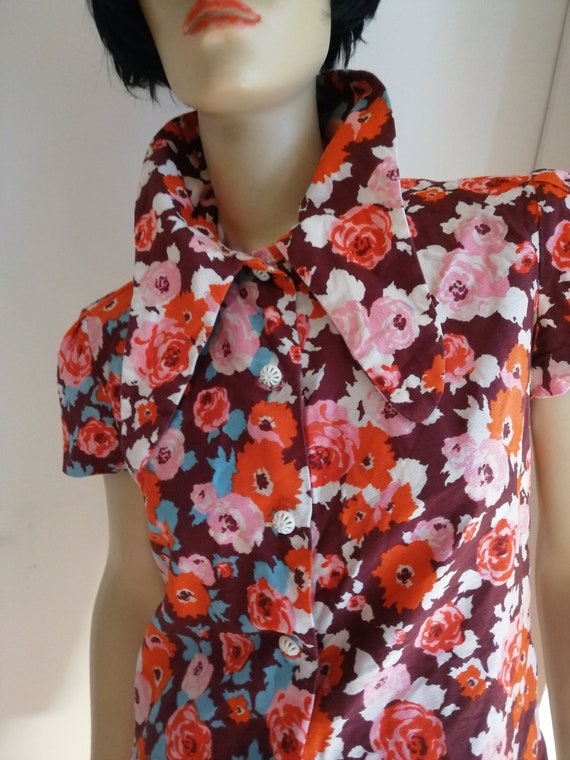 Vintage dagger big points collar shirt /blouse siz