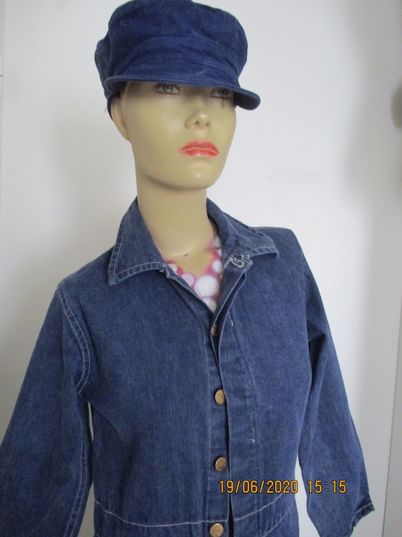 Vintage 1950S Union made Denim Boiler suit Work w… - image 1