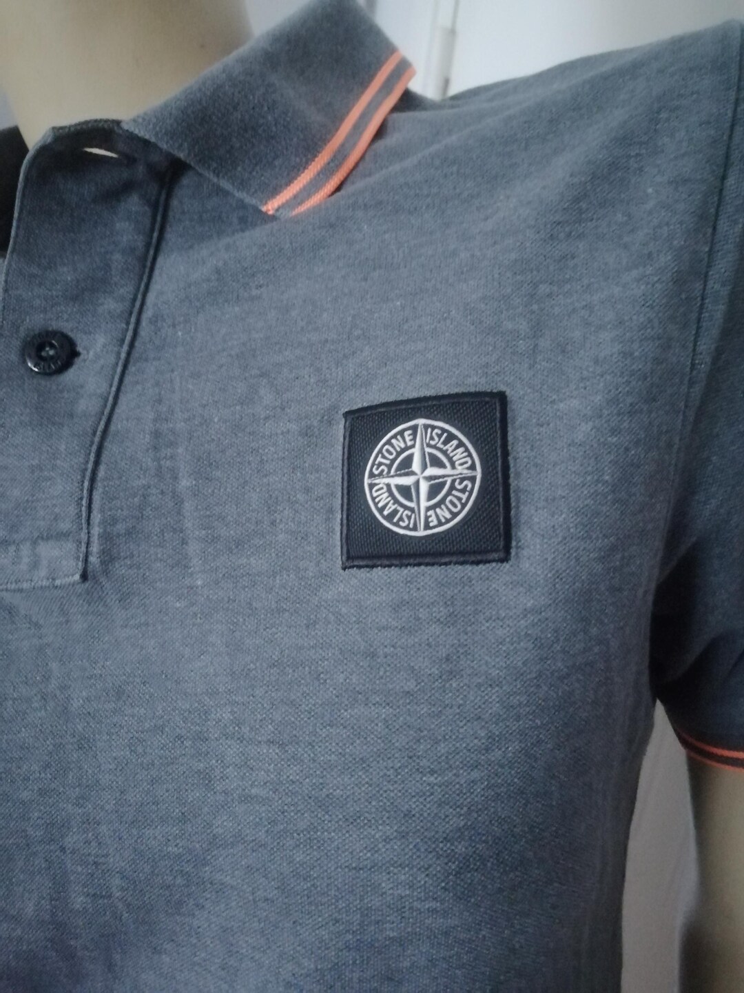 90/2000 Stone Island Slim Fit Non Gender Sliver and Orange Short