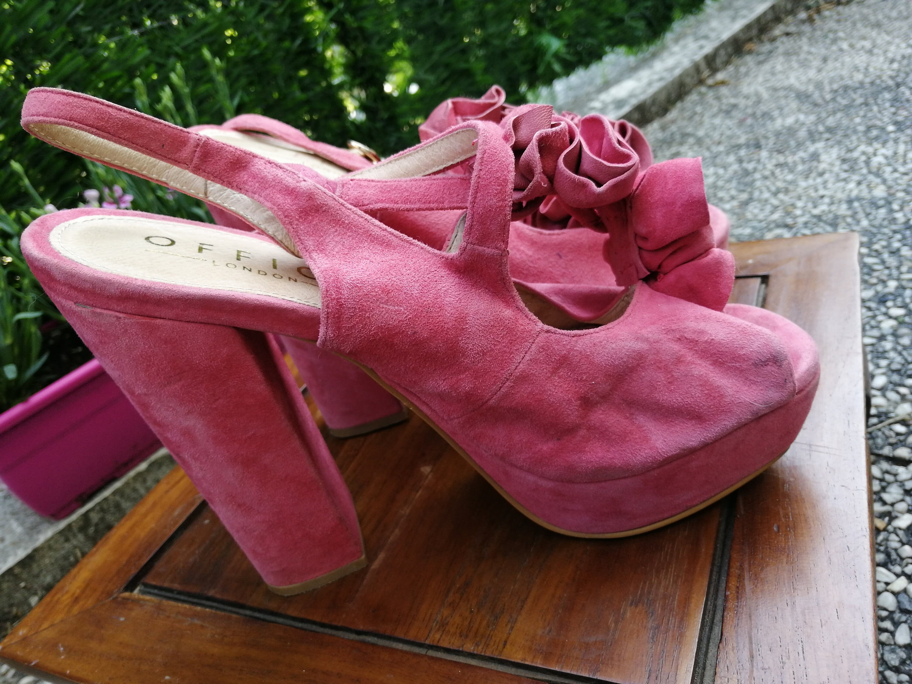 Vintage 1990 s Pink Suede High Heels platform Made by the Office London Size UK 6 EU 39 in Great Condition Etsy UK