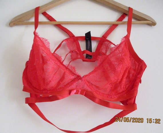 Vintage VICTORIA SECRET Very Sexy Unlined Demi Bra 36C 100% Nylon