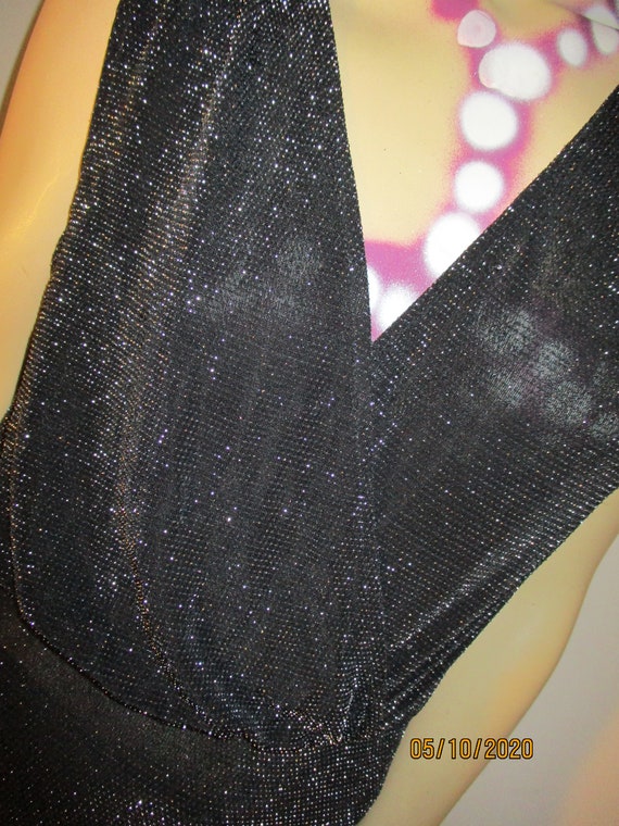 Vintage 1980S Metallic Leotard /All in One Catsui… - image 8