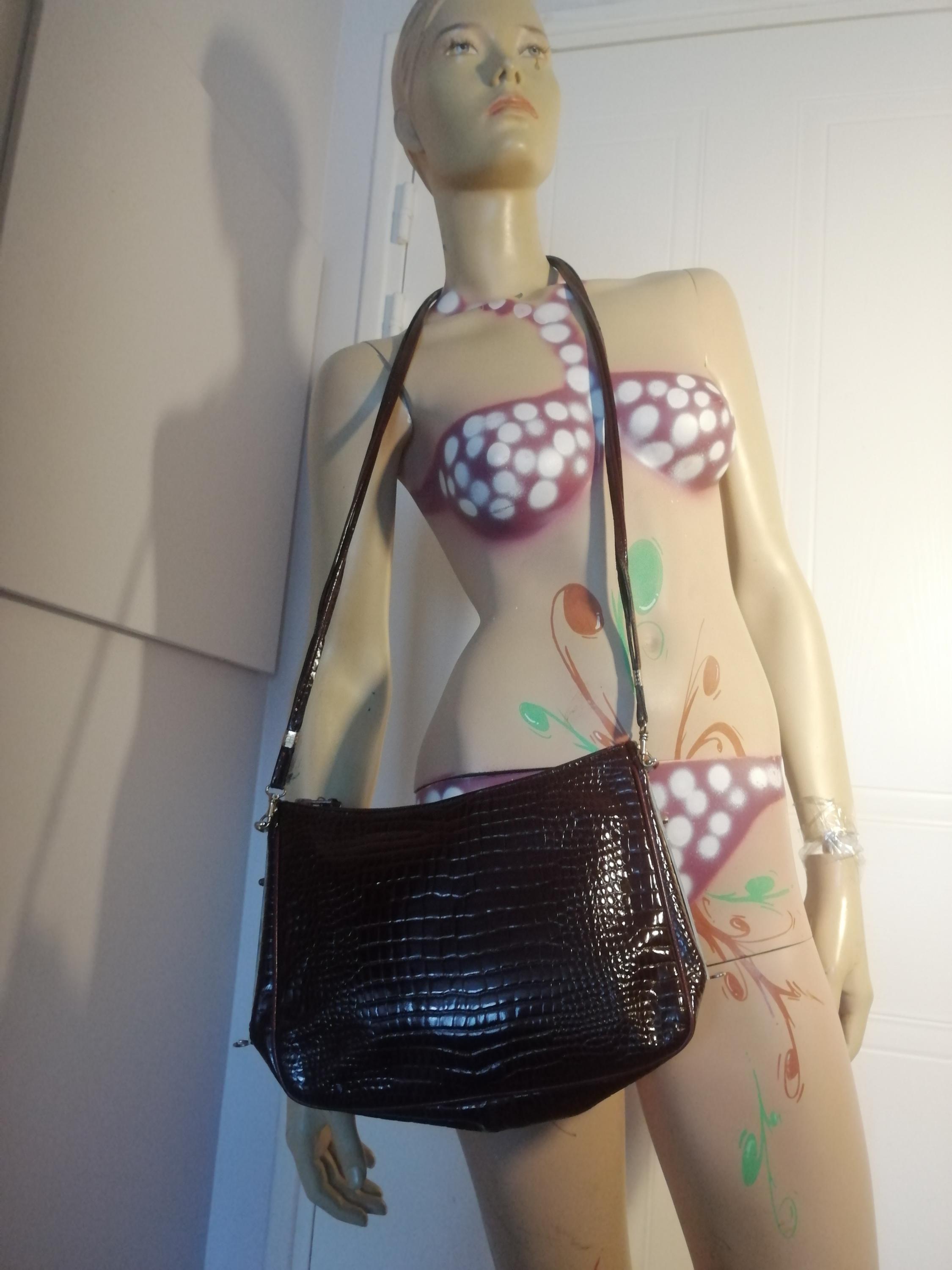 Vintage 1980s Original Genuine Leather Oxs Blood Snake Skin