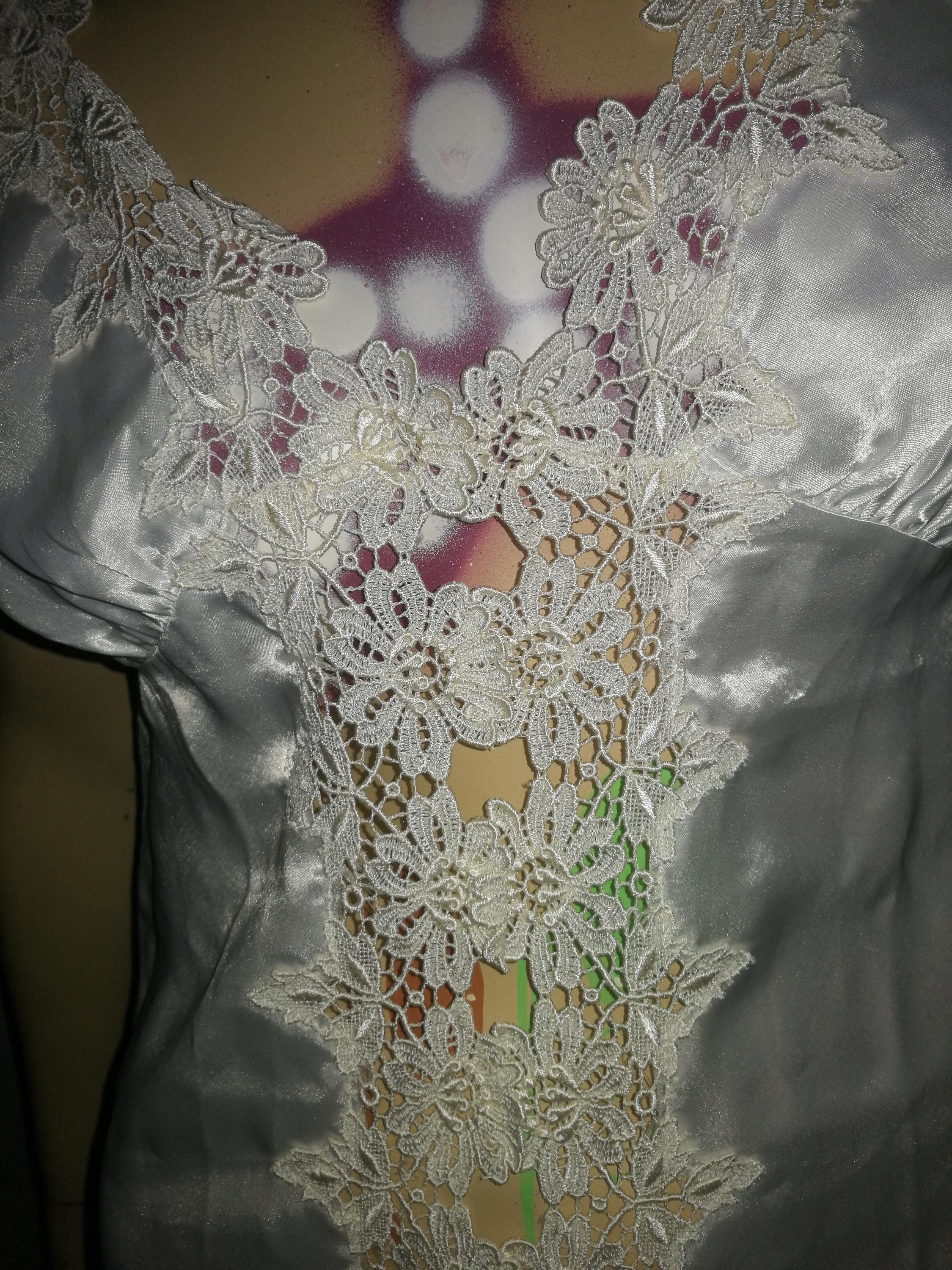 Demi-slip Vintage Sliperfection – Dentelle Florale Blanche, Taille 27-29 (M), Antron III