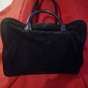 A Hand Bag by French designer Maje with Added small purse Made from Thick Suede image 5