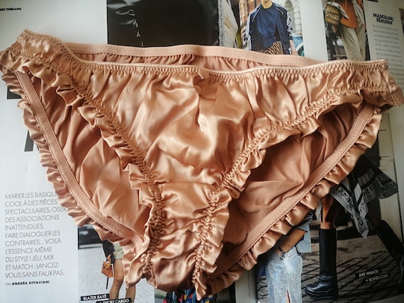 Women Silk Ruffles Briefs Underwear Knickers Lingerie Panties