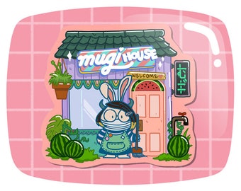 Mugi House Sticker