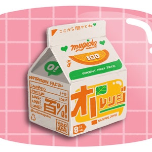 オレンジジュースのカートンステッカー