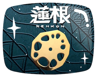 Renkon Lotus Root Enamel Pin