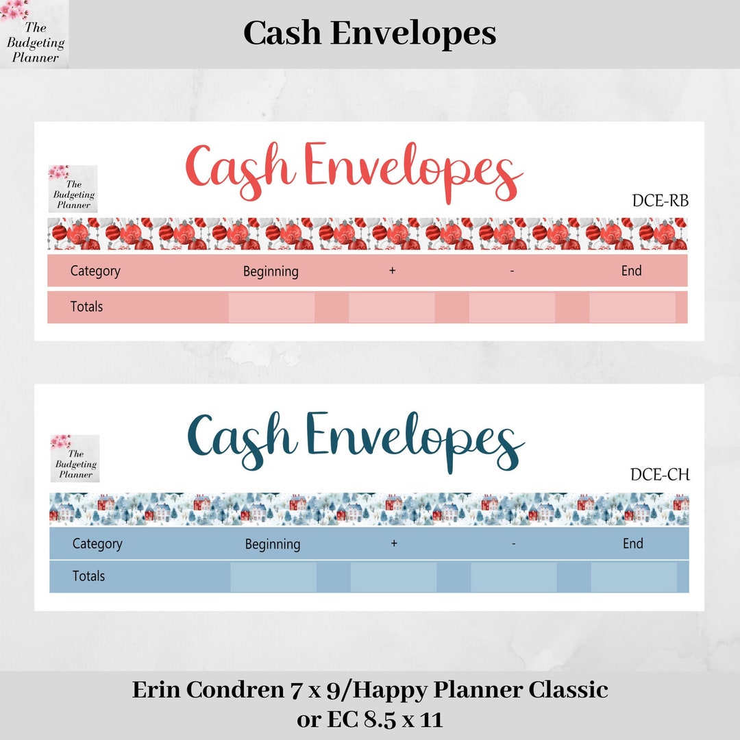 Cash Envelopes Stickers Budget Planner Stickers to Track Etsy