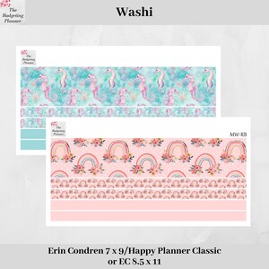 Ensemble de rubans adhésifs Washi - Rubans adhésifs Washi larges et fleurs arc-en-ciel pastel, assortis aux stickers assortis à votre budget
