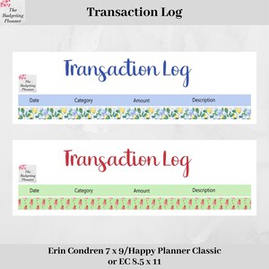 Transaktionslog Aufkleber - Zitronen Gingham oder Wassermelonen Lollies Design - Planer Aufkleber für Erin Condren & Happy Planner