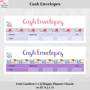 Cash Envelopes Stickers - Planer Aufkleber für dein Cash Envelope System in den niedlichen Alpakas oder grauen Lilien
