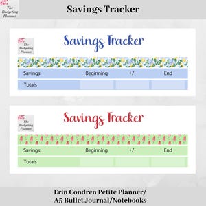 Savings Tracker - Lemon Gingham or Watermelon Lollies - Budget Planner Stickers for Petite Planner or A5, savings planner stickers