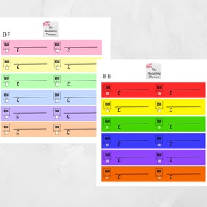 Bill Due Aufkleber - 7 x 9, Erin Condren Budget, Happy Planner Budget, Planer Budget, Budget Aufkleber, Bill Due, Budget Aufkleber, Rechnungen