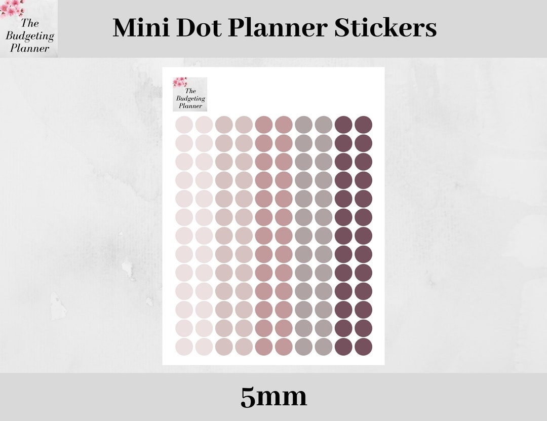 Dot Stickers 5mm Minimal Planner Stickers, Small Dot Stickers to Use in ...